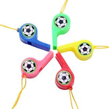 Darrahopens Sports & Fitness > Ball Sports > Soccer & Soccer Accessories Soccer Whistles - Stadium Cheering Accessories - 24-Piece Set - Sports Whistles - Soccer | Football | Soccer Sticker Whistles (with String)