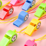 Darrahopens Sports & Fitness > Ball Sports > Soccer & Soccer Accessories Soccer Whistles - Stadium Cheering Accessories - 24-Piece Set - Sports Whistles - Soccer | Football | Soccer Sticker Whistles (with String)
