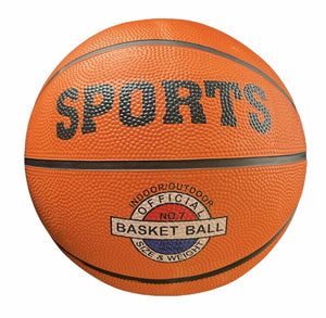 Darrahopens Sports & Fitness > Basketball & Accessories Classic Rubber Basketball Training Standard Size - Black/Orange