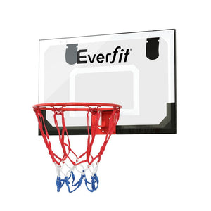 Darrahopens Sports & Fitness > Basketball & Accessories Everfit Mini Basketball Hoop Door Wall Mounted Kids Sport Backboard Indoor Black