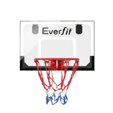 Darrahopens Sports & Fitness > Basketball & Accessories Everfit Mini Basketball Hoop Door Wall Mounted Kids Sport Backboard Indoor Black