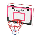 Darrahopens Sports & Fitness > Basketball & Accessories Everfit Mini Basketball Hoop Door Wall Mounted Kids Sports Backboard Indoor Red
