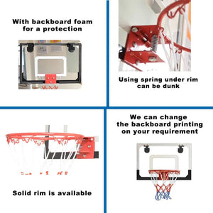 Darrahopens Sports & Fitness > Basketball & Accessories Indoor Mini Basketball Hoop Ring Backboard Kit Door Mounted Mount Kid Set