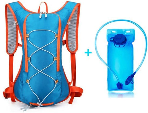 Darrahopens Sports & Fitness > Bikes & Accessories > Bicycle Bags Backpack with 2L Water Bag - Running Vest - Adjustable Lightweight Cycling Backpack - Suitable for Hiking and Cycling（Blue）