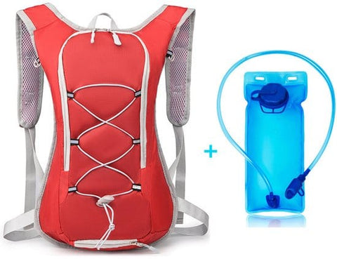 Darrahopens Sports & Fitness > Bikes & Accessories > Bicycle Bags Backpack with 2L Water Bag - Running Vest - Adjustable Lightweight Cycling Backpack - Suitable for Hiking and Cycling（Red）