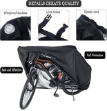Darrahopens Sports & Fitness > Bikes & Accessories > Bicycle Bags Bicycle cover - Waterproof bicycle cover for one bicycle - Waterproof bicycle cover - 200 x 110 x 70 cm - Bicycle cover with lock hole - Rainproof, dustproof, sun-resistant and water-resistant sunshade, suitable for mountain bikes and racing bikes.