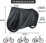 Darrahopens Sports & Fitness > Bikes & Accessories > Bicycle Bags Bicycle cover - Waterproof bicycle cover for one bicycle - Waterproof bicycle cover - 200 x 110 x 70 cm - Bicycle cover with lock hole - Rainproof, dustproof, sun-resistant and water-resistant sunshade, suitable for mountain bikes and racing bikes.