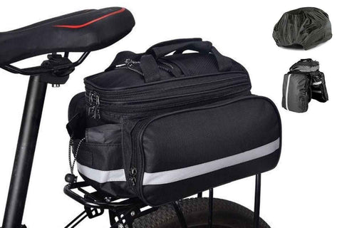 Darrahopens Sports & Fitness > Bikes & Accessories > Bicycle Bags Bicycle Rear Chair Bag Bike Rack Bag Cycle Luggage Carrier Trunk Bag with Rain Cover