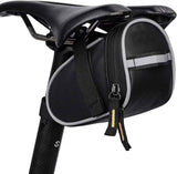 Darrahopens Sports & Fitness > Bikes & Accessories > Bicycle Bags Bicycle Saddle Bag MTB Repair Tool Pouch with Reflective Trim Black In Australia - Darrahopens