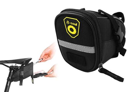 Darrahopens Sports & Fitness > Bikes & Accessories > Bicycle Bags Bike Saddle Bag -Black