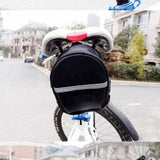 Darrahopens Sports & Fitness > Bikes & Accessories > Bicycle Bags Bike Saddle Bag Under Seat Storage Pouch - Compact 600D Cycling Wedge Pack with Reflective Strip & Tail Light Loop - Quick Release Strap for MTB Road & Folding Bikes - Black