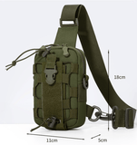 Darrahopens Sports & Fitness > Bikes & Accessories > Bicycle Bags Black Outdoor Tactical Water Bottle Chest Bag - High-Capacity Phone Pouch with Expansion System for Cycling Camping and Fishing