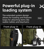 Darrahopens Sports & Fitness > Bikes & Accessories > Bicycle Bags Black Outdoor Tactical Water Bottle Chest Bag - High-Capacity Phone Pouch with Expansion System for Cycling Camping and Fishing