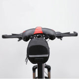 Darrahopens Sports & Fitness > Bikes & Accessories > Bicycle Bags Blue Water Resistant Bicycle Saddle Bag Under Seat Wedge Pack with Reflective Strip and Quick Release Strap for MTB Road Bikes