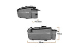 Darrahopens Sports & Fitness > Bikes & Accessories > Bicycle Bags Cycling Rear Rack Water-resistant Storage Bottle Luggage Bag Bike Rear Pannier Bag - Grey