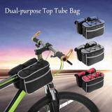 Darrahopens Sports & Fitness > Bikes & Accessories > Bicycle Bags Detachable Bicycle Front Frame Tube Crossbody Storage Bag Gray