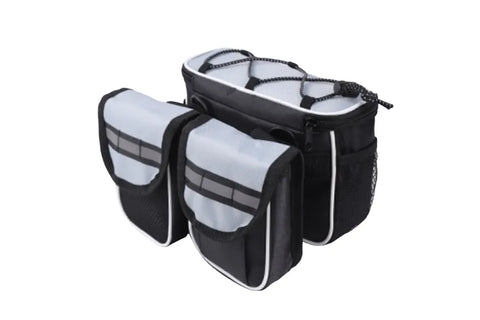 Darrahopens Sports & Fitness > Bikes & Accessories > Bicycle Bags Detachable Bicycle Front Frame Tube Crossbody Storage Bag Gray