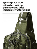 Darrahopens Sports & Fitness > Bikes & Accessories > Bicycle Bags Green Outdoor Tactical Water Bottle Chest Bag - High-Capacity Phone Pouch with Expansion System for Cycling Camping and Fishing