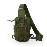 Darrahopens Sports & Fitness > Bikes & Accessories > Bicycle Bags Green Outdoor Tactical Water Bottle Chest Bag - High-Capacity Phone Pouch with Expansion System for Cycling Camping and Fishing