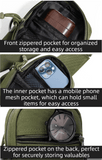 Darrahopens Sports & Fitness > Bikes & Accessories > Bicycle Bags Green Outdoor Tactical Water Bottle Chest Bag - High-Capacity Phone Pouch with Expansion System for Cycling Camping and Fishing