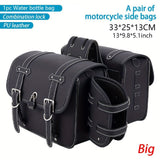 Darrahopens Sports & Fitness > Bikes & Accessories > Bicycle Bags motorcycle side bags, water bottle bag, PU leather, combination lock, motorcycle accessories, durable side bags, secure storage, Australian market