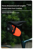 Darrahopens Sports & Fitness > Bikes & Accessories > Bicycle Bags Orange And Black Water-Resistant Bicycle Saddle Bag - 1.3L Reflective Seat Pack for Road & Mountain Bikes