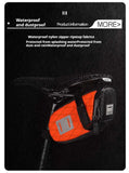 Darrahopens Sports & Fitness > Bikes & Accessories > Bicycle Bags Orange And Black Water-Resistant Bicycle Saddle Bag - 1.3L Reflective Seat Pack for Road & Mountain Bikes