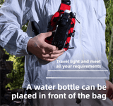 Darrahopens Sports & Fitness > Bikes & Accessories > Bicycle Bags Red Outdoor Tactical Water Bottle Chest Bag - High-Capacity Phone Pouch with Expansion System for Cycling Camping and Fishing