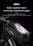 Darrahopens Sports & Fitness > Bikes & Accessories > Bicycle Bags ROCKBROS Hard Shell Bike Top Tube Bag - Waterproof Cycling Frame Pouch with TPU Touchscreen Phone Holder & Sun Visor - 1.7L Large Capacity for MTB & Road Bikes - Black