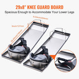 Darrahopens Sports & Fitness > Bikes & Accessories > Bicycle Bags VEVOR Concrete Knee Boards Stainless Steel, 30'' x 8'' Concrete Sliders, Knee Boards For Concrete, Concrete Knee Pads Moving Sliders, with Knee Pads & Board Straps for Cement and Concrete Finishing