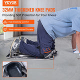 Darrahopens Sports & Fitness > Bikes & Accessories > Bicycle Bags VEVOR Concrete Knee Boards Stainless Steel, 30'' x 8'' Concrete Sliders, Knee Boards For Concrete, Concrete Knee Pads Moving Sliders, with Knee Pads & Board Straps for Cement and Concrete Finishing
