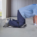 Darrahopens Sports & Fitness > Bikes & Accessories > Bicycle Bags VEVOR Concrete Knee Boards Stainless Steel, 30'' x 8'' Concrete Sliders, Knee Boards For Concrete, Concrete Knee Pads Moving Sliders, with Knee Pads & Board Straps for Cement and Concrete Finishing