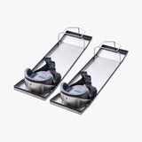 Darrahopens Sports & Fitness > Bikes & Accessories > Bicycle Bags VEVOR Concrete Knee Boards Stainless Steel, 30'' x 8'' Concrete Sliders, Knee Boards For Concrete, Concrete Knee Pads Moving Sliders, with Knee Pads & Board Straps for Cement and Concrete Finishing