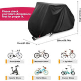 Darrahopens Sports & Fitness > Bikes & Accessories > Bicycle Bags Waterproof 210D Oxford Bicycle Cover for 2 Bikes with Lock Holes, Windproof Storage Bag for Outdoor Bicycles, Compatible with 56Vingt