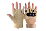 Darrahopens Sports & Fitness > Bikes & Accessories > Bicycle Gloves Men Half Finger Gloves Army Military Fingerless Combat Outdoor Tactical Gloves -Brown / M