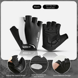 Darrahopens Sports & Fitness > Bikes & Accessories > Bicycle Gloves Size L Black Padded Half-Finger Cycling Gloves - Breathable Shock-Absorbing Workout Gloves for Gym & Fitness