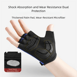 Darrahopens Sports & Fitness > Bikes & Accessories > Bicycle Gloves Size L Blue Padded Half-Finger Cycling Gloves - Breathable Shock-Absorbing Workout Gloves for Gym & Fitness