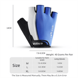 Darrahopens Sports & Fitness > Bikes & Accessories > Bicycle Gloves Size XL Blue Padded Half-Finger Cycling Gloves - Breathable Shock-Absorbing Workout Gloves for Gym & Fitness