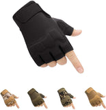 Darrahopens Sports & Fitness > Bikes & Accessories > Bicycle Gloves Tactical Fingerless Gloves with Knuckle Protection – Breathable Outdoor Gloves for Shooting, Hunting, Cycling, and Training (Black,S)