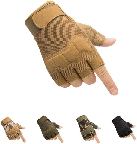 Darrahopens Sports & Fitness > Bikes & Accessories > Bicycle Gloves Tactical Fingerless Gloves with Knuckle Protection – Breathable Outdoor Gloves for Shooting, Hunting, Cycling, and Training (Yellow,S)