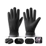 Darrahopens Sports & Fitness > Bikes & Accessories > Bicycle Gloves Waterproof Warm Gloves Women Men with Touchscreen Fingers, Ski Snow Windproof for Cold Weather Thermal, for Running Hiking Driving Cycling Outdoor （black,26.5*11cm）