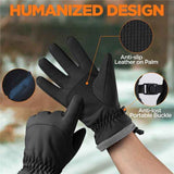 Darrahopens Sports & Fitness > Bikes & Accessories > Bicycle Gloves Waterproof Warm Gloves Women Men with Touchscreen Fingers, Ski Snow Windproof for Cold Weather Thermal, for Running Hiking Driving Cycling Outdoor （black,26.5*11cm）