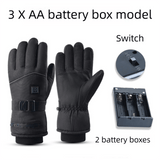 Darrahopens Sports & Fitness > Bikes & Accessories > Bicycle Gloves Winter 3 Level Intelligent Heated Gloves with Touchscreen Fingertip - Waterproof Thermal Gloves for Skiing & Outdoor Sports, 360° All-Finger + Hand's Back Large Heating Coverage (Battery Operated)