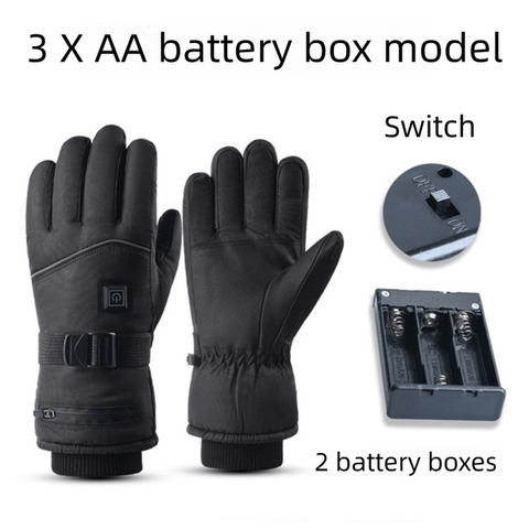 Darrahopens Sports & Fitness > Bikes & Accessories > Bicycle Gloves Winter 3 Level Intelligent Heated Gloves with Touchscreen Fingertip - Waterproof Thermal Gloves for Skiing & Outdoor Sports, 360° All-Finger + Hand's Back Large Heating Coverage (Battery Operated)