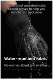 Darrahopens Sports & Fitness > Bikes & Accessories > Bicycle Gloves Winter 3 Level Intelligent Heated Gloves with Touchscreen Fingertip - Waterproof Thermal Gloves for Skiing & Outdoor Sports, 360° All-Finger + Hand's Back Large Heating Coverage (Battery Operated)