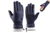 Darrahopens Sports & Fitness > Bikes & Accessories > Bicycle Gloves Winter Water Repellent Ski Snow Warm Gloves with Touchscreen Fingers - Blue