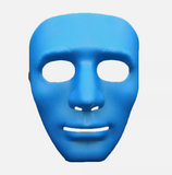 Darrahopens Sports & Fitness > Bikes & Accessories > Bicycle Helmets 2x Robot Plain Mask Purge Style Halloween Scary Ghost Blank Mask Unisex - 1xBlue +1xWhite