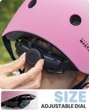 Darrahopens Sports & Fitness > Bikes & Accessories > Bicycle Helmets OutdoorMaster Youth & Kids Bike Helmet - Adjustable Multi-Sports Skateboard Helmet with Removable Liners for Balance Bike, Toddler Scooter, One Wheel Hoverboard-Blue pink gradient-Medium
