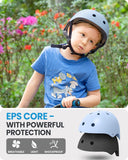 Darrahopens Sports & Fitness > Bikes & Accessories > Bicycle Helmets OutdoorMaster Youth & Kids Bike Helmet - Adjustable Multi-Sports Skateboard Helmet with Removable Liners for Balance Bike, Toddler Scooter, One Wheel Hoverboard-Light Blue-Medium