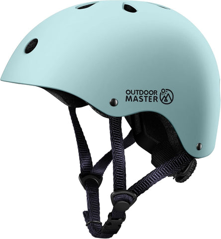 Darrahopens Sports & Fitness > Bikes & Accessories > Bicycle Helmets OutdoorMaster Youth & Kids Bike Helmet - Adjustable Multi-Sports Skateboard Helmet with Removable Liners for Balance Bike, Toddler Scooter, One Wheel Hoverboard-Mint Green-Medium